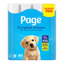 Page compleet schoon toiletpapier